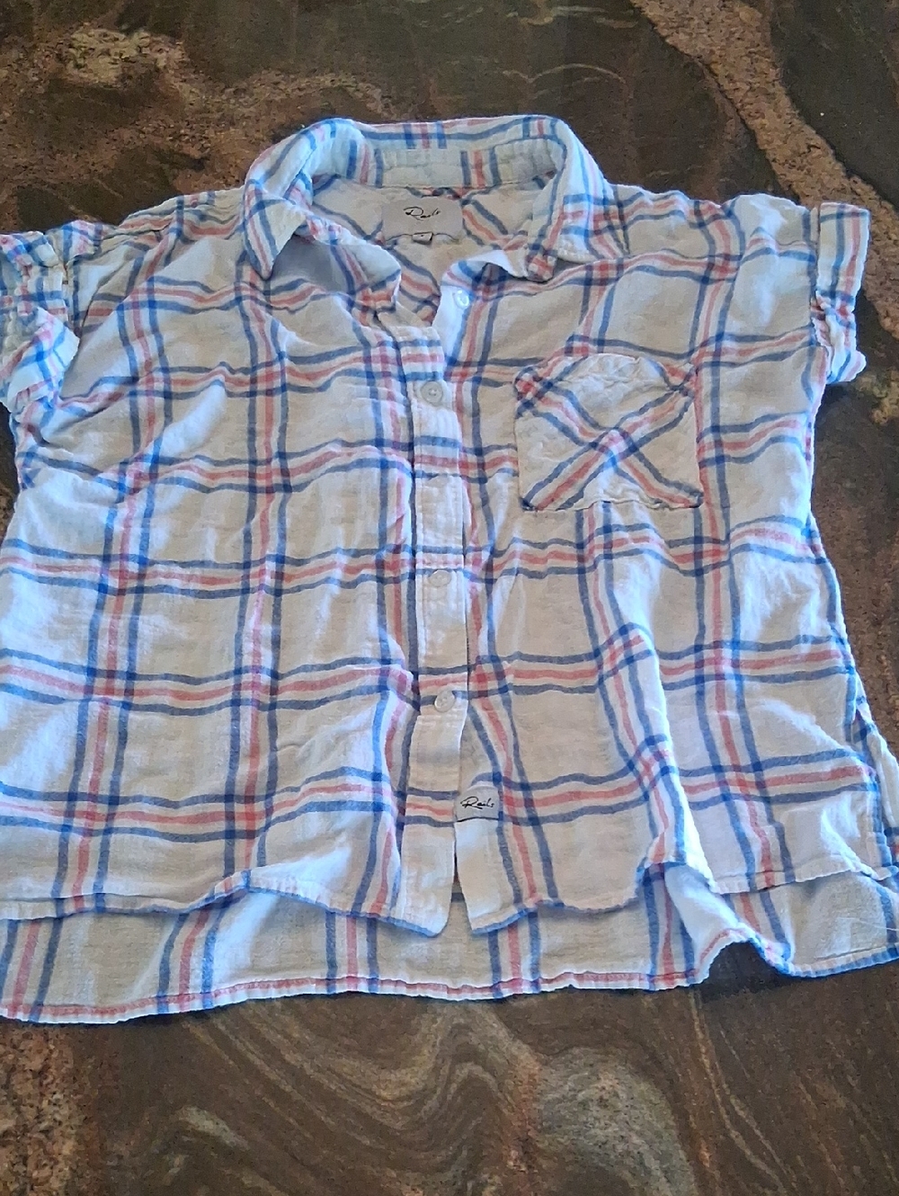 Rails Blue Plaid Button-Up Shirt